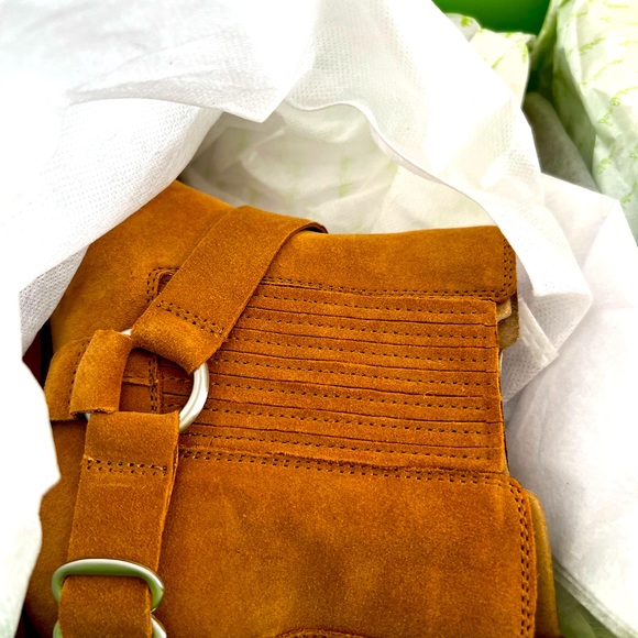 Sam Edelman Bellamie Camel Leather Suede Buckle Ankle Boots - Picture 13 of 14